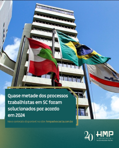 Acordos foram responsáveis por 46,5% dos processos solucionados pelo TRT-SC em 2024